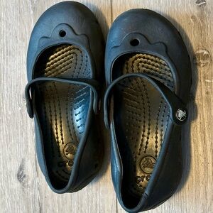 CROCS Kids Black Slippers